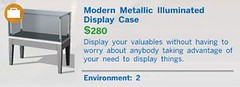 Modern Metallic Illuminated Display Case