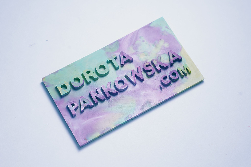 creative business cards, crayon business cards, cards made out of melted crayons