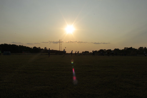 sunset sunlight sunflare latespring soccerfield lincolnillinois soccerpitch
