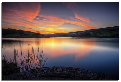 sunset reflection water yorkshire ngc reservoir 2015 d600 ponden silkysmoothwatereffects nikkor1635mmf4 nikonfxshowcase