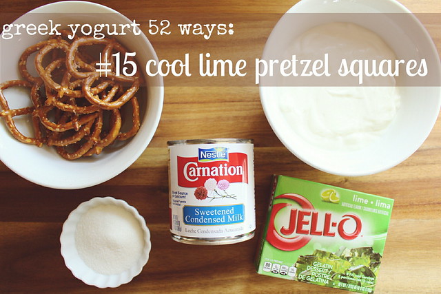 greek yogurt 52 ways: no. 15 cool lime pretzel squares