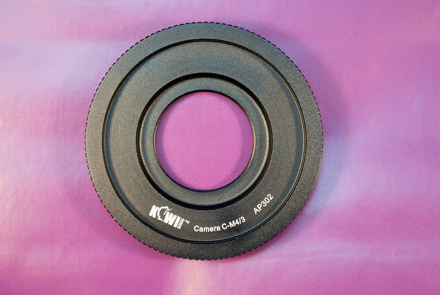 C-mount to M4/3 adapter made by Kiwi