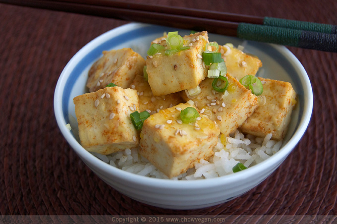 Roasted Tofu in Lemon Sauce