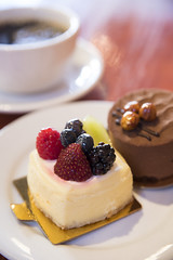 Cheesecake and Chocolate Praline Mousse, Thorough Bread and Pastry, San Francisco