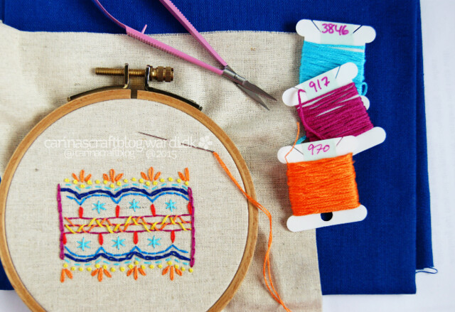 Stitching on Essex linen