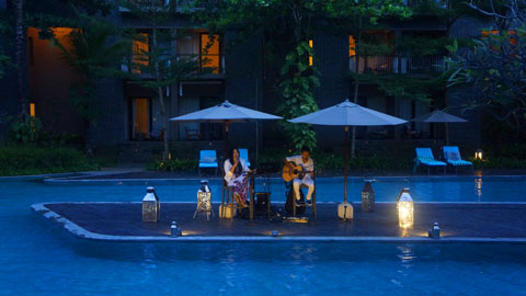 Nasi Goreng MoMo by the Pool In Bali, Indonesia