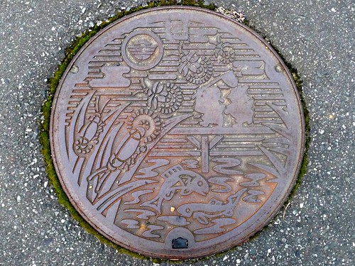 Miwa Kyoto, manhole cover （京都府三和町のマンホール）