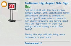 Fortissimo High Impact Sale Sign