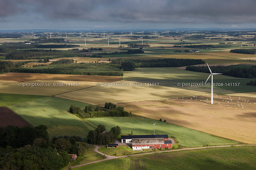 sverige östergötland swe vindkraftverk mjölby flygfoto lycketorp