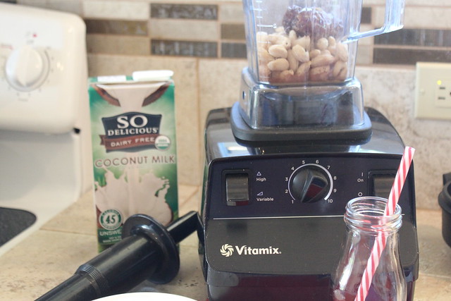 Add all ingredients except ice into your Vitamix & Blend!