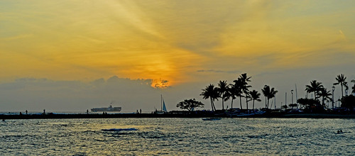 ocean sunset sky silhouette clouds hawaii nikon oahu horizon magicisland pacificocean nikond3200 yabbadabbadoo d3200 dukekahanamokubeach alamoanaarea