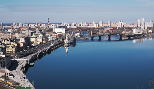 city urban river landscape ukraine exploration kiev kyiv dnepr dnieper