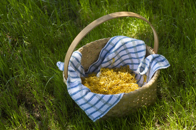 basket of honeysuckles