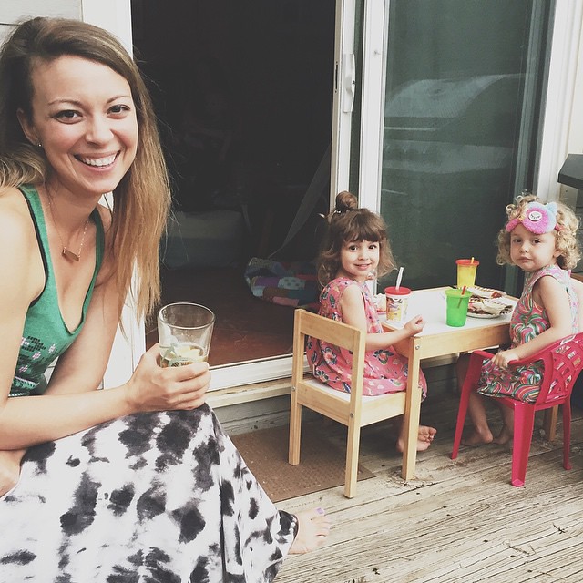 I met @tenadev through Instagram several weeks back. She recently moved to town from Philadelphia and has a couple of kids around Iris' age. After a little messaging about having a playdate we realized that not only are we now neighbors, but we grew up in