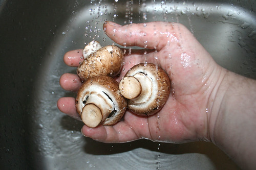 17 - Pilze abbrausen / Wash mushrooms