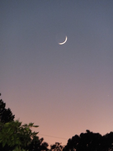 sky moon night crescent