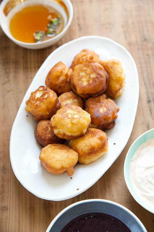 corn fritters, sweet or savory