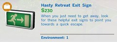 Hasty Retreat Exit Sign