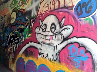 El callejón de los grafitis de Gante