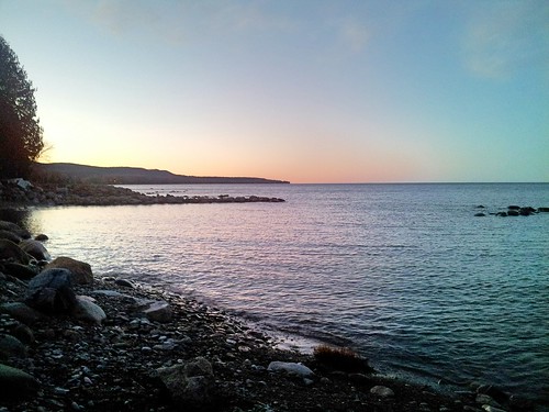 sunset ontario canada beach water bay spring georgianbay april meaford