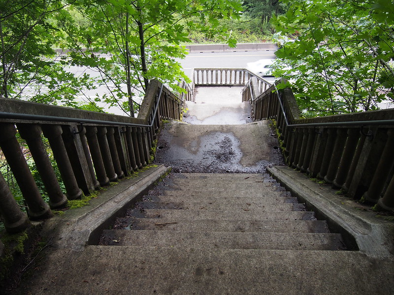 Historic Columbia River Highway State Trail: Staircase: An instant failure in my book!