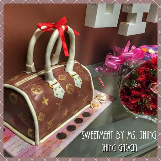 Hand Painted LV Bag Cake by Ms. Jhing of Jhing Garcia of Sweetmeat