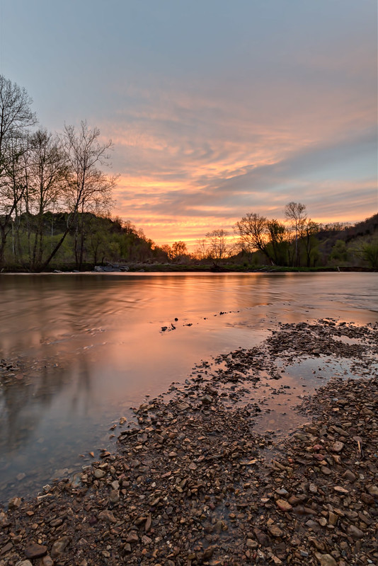 Sunset, Roaring River, The Boils WMA, Jackson County, Tennessee 2