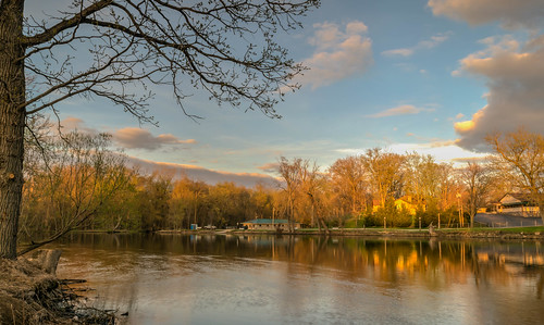 trees sky reflection tree clouds reflections bristol geotagged nikon unitedstates indiana hdr goldenhour nikond5300