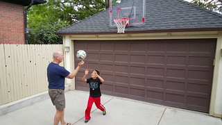 Uncle Fred & Oliver shooting some hoops