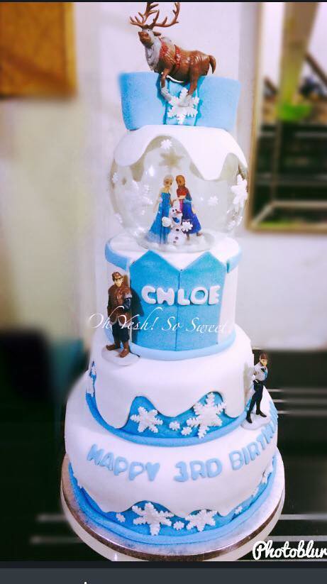 Snow Ball Frozen Cake made of Oh Yesh! So Sweet! By Lady Jane Muceros