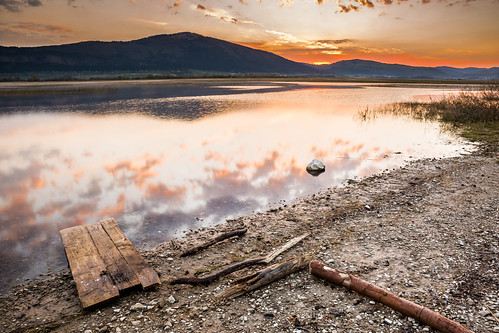 morning lake reflection nature water clouds sunrise intermittent cerknica