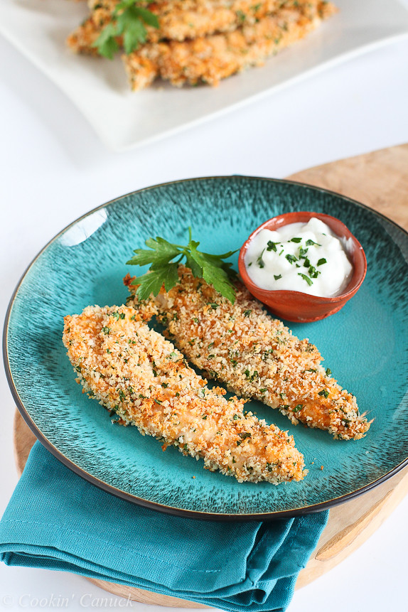 Baked Hummus Crusted Chicken Tenders | Cookin' Canuck