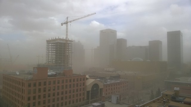 Downtown Edmonton Dust Storm