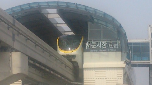 Daegue Metro 3000series in Seomun Market.Sta, Daegue, Gyeongsangbuk-do, S.Korea /March 29,2015