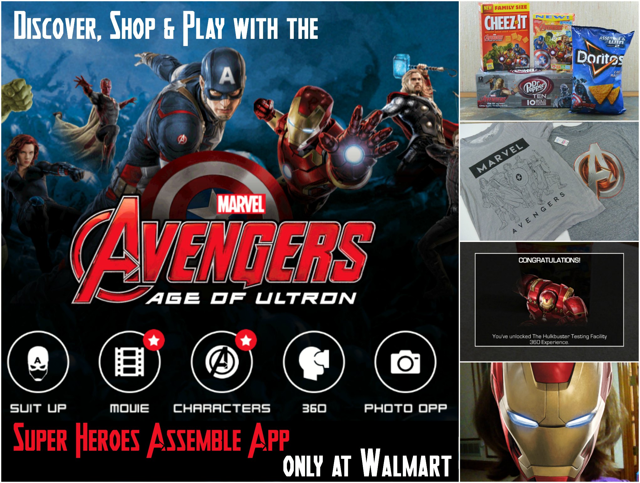 Discover, Shop & Play with the MARVEL The Avengers: Age of Ultron Super Heroes Assemble App Only at Walmart