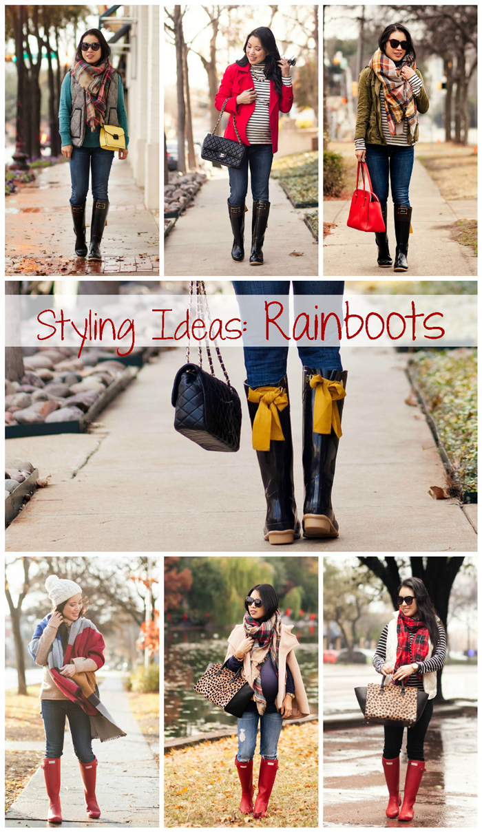 styling outfit ideas inspiration | rainboots | joules evedon wellies, hunter tour