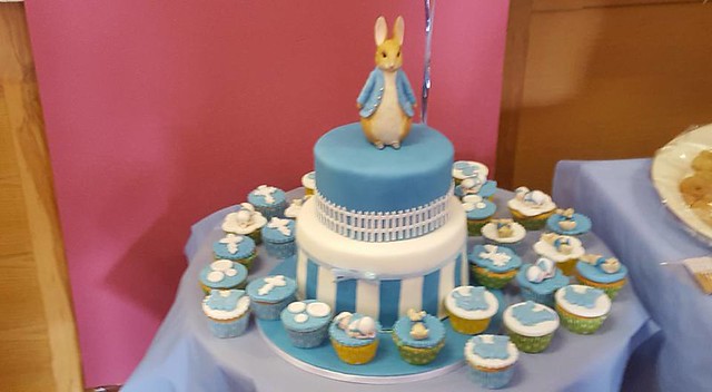 Peter Rabbit Christening Cake and Cup Cakes by Deborah Ellitson