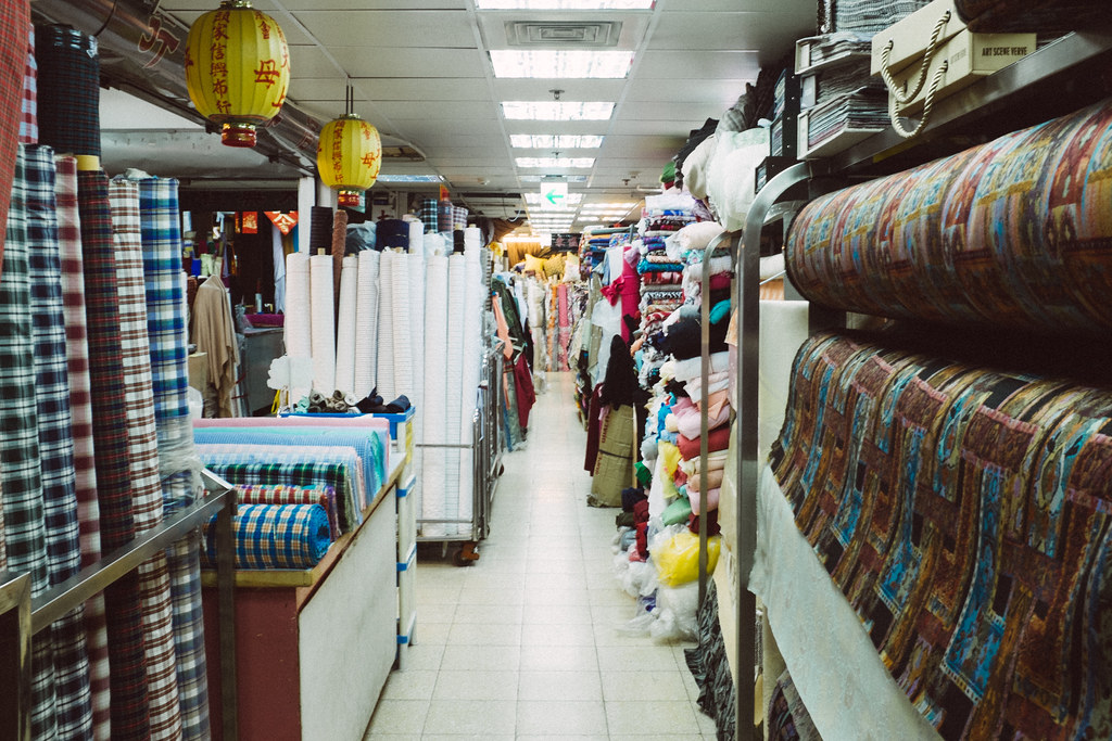 El mercado de las telas en Dihua street