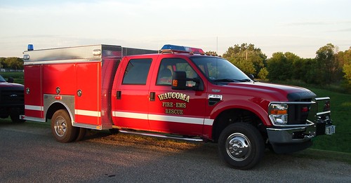 county rescue ford fire iowa ia volunteer ems fayette dept f350 waucoma