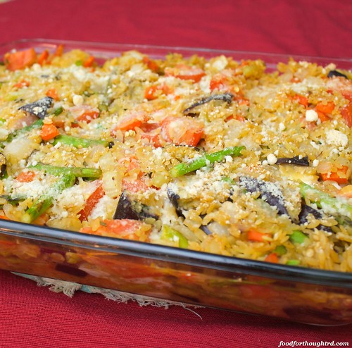 Eggplant and Orzo Baked Pasta