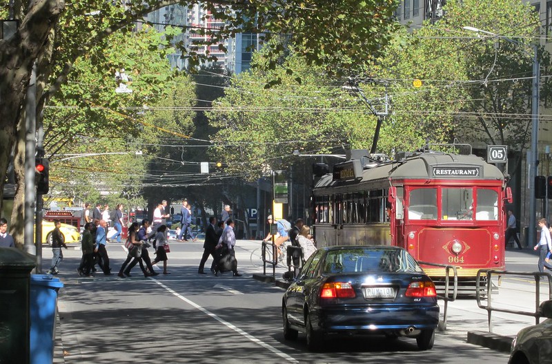 Melbourne restaurant trams