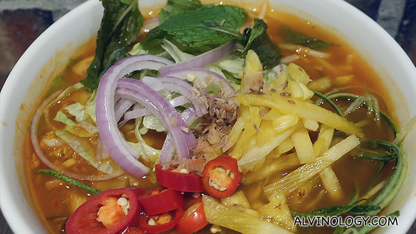 Penang Assam Laksa (S$8) - good stuff, about as authentic as you can get this in Singapore 