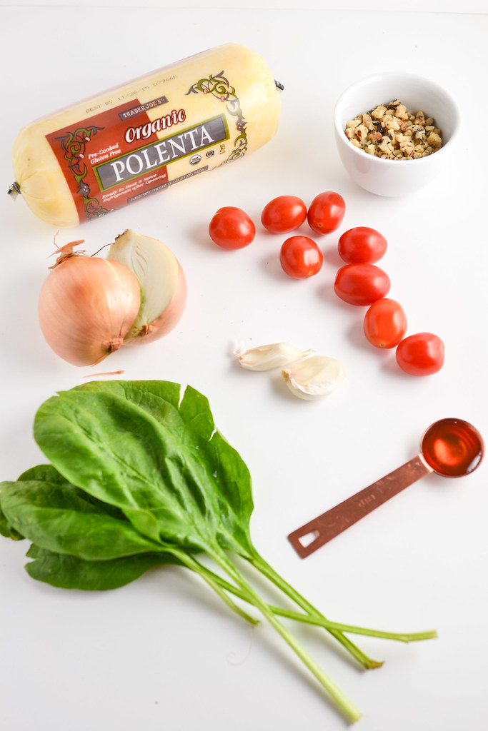 Polenta Stack with Spinach and Tomatoes {Secret Recipe Club} | Things I Made Today