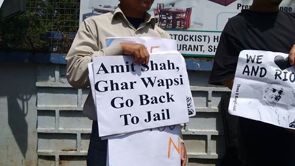 Amit Shah greeted with ‘beef party’ and bandh in Shillong (Photo credit: Ezra Rynjah)