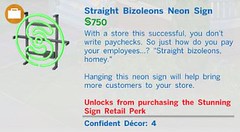 Straight Bizoleons Neon Sign
