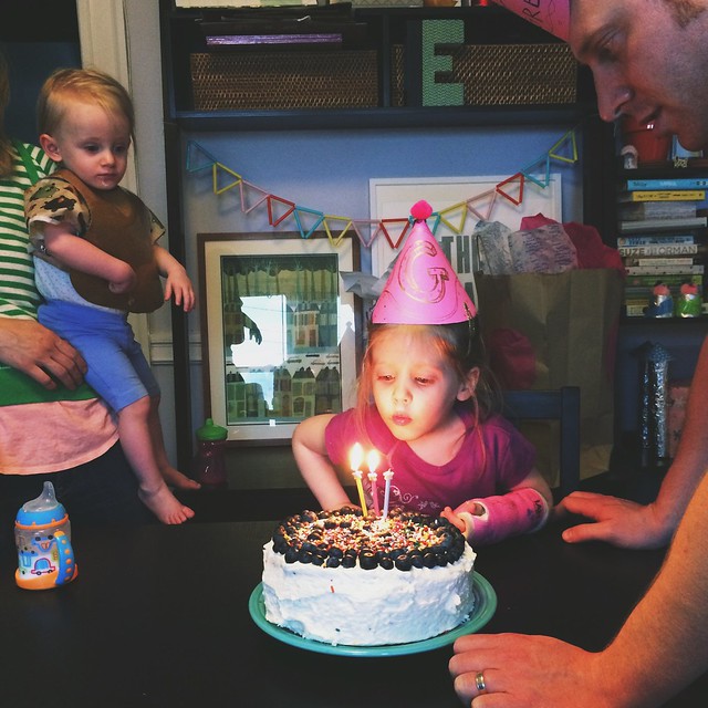 "Now don't spit; just blow." Birthday candle coaching from @jrperry39 #latergram