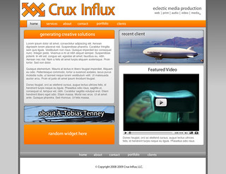 Crux Influx: Webpage Mockup