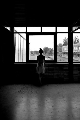 from white black window girl look station contrast train hair nikon long alone republic with view place czech young may railway lone forever ostrava 2015 nádraží vítkovické d3100