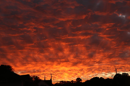 sunset sky orange silhouette clouds evening glow sundown southcarolina columbia ember