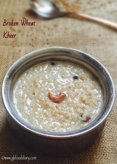 Broken wheat kheer recipe for Babies, Toddlers and Kids3